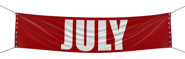 Banner de julio (ruta de recorte incluida ) —  Fotos de Stock