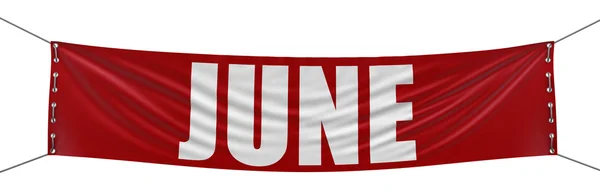 Banner de junho (caminho de recorte incluído ) — Fotografia de Stock