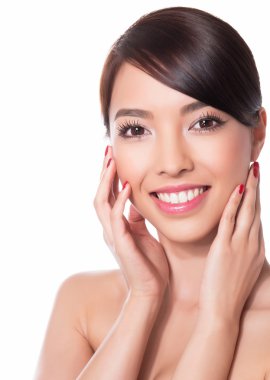 Asya Güzeli beyaz izole