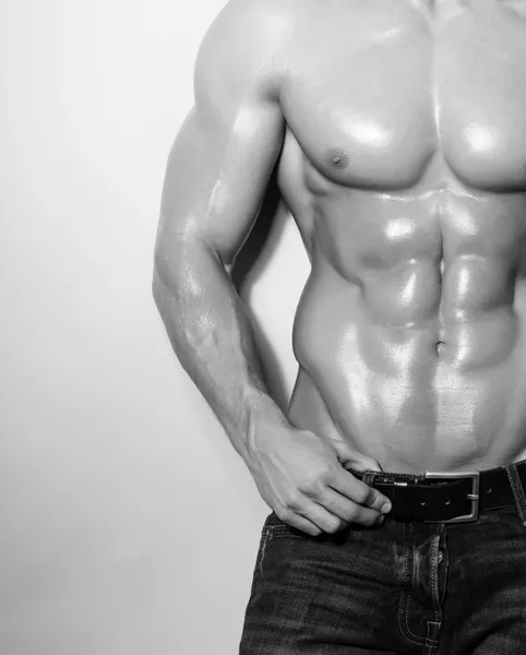 Torso masculino muscular — Fotografia de Stock