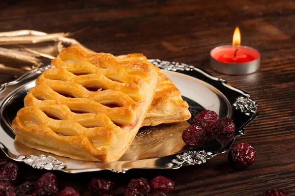 Billberry puff biscuits — Stock Photo, Image