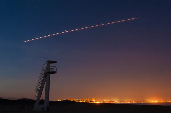 Abflug in der Nacht — Stockfoto