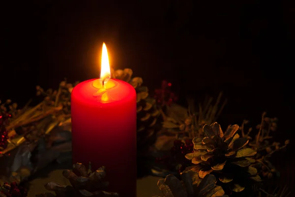 Kerstkaarslicht — Stockfoto