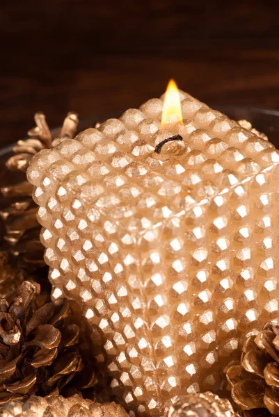 Elegant Christmas candle — Stock Photo, Image