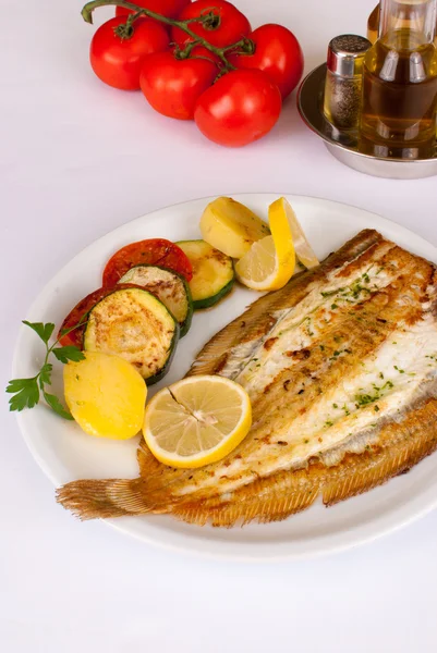 Freshly grilled sole — Stock Photo, Image