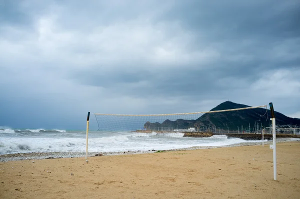 Plage balnéaire orageuse — Photo