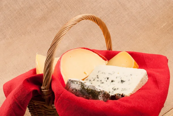 Cheese basket — Stock Photo, Image