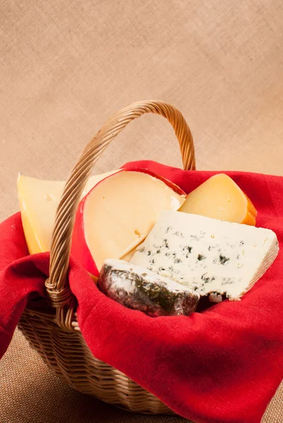 Cheese basket — Stock Photo, Image