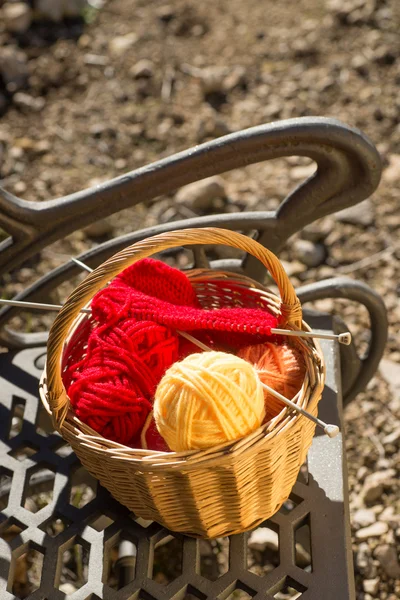Panier à tricoter — Photo
