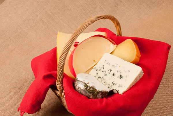 Cheese basket — Stock Photo, Image