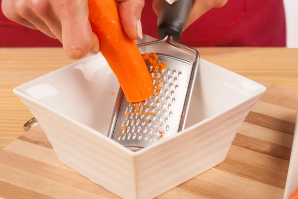 Preparación de zanahoria — Foto de Stock