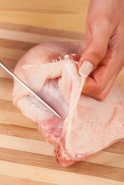 Flås kyckling — Stockfoto