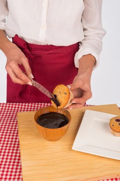 Een muffin coating — Stockfoto