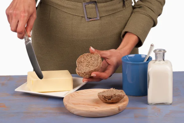 Brood en boter — Stockfoto