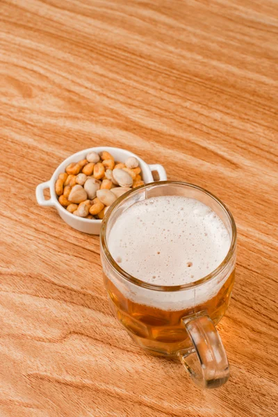 Beer on bar counter — Stock Photo, Image