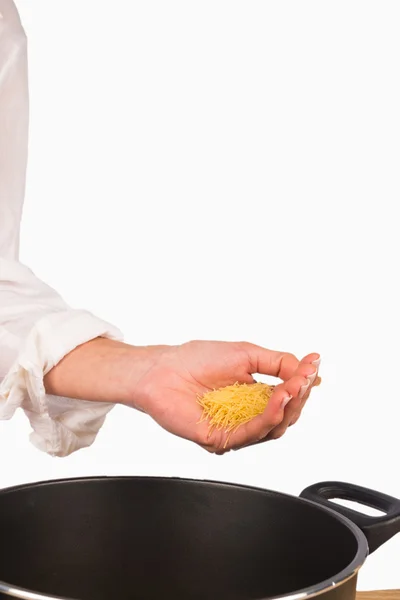 Un puñado de fideos — Foto de Stock