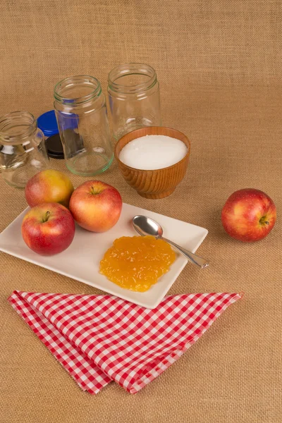 Domácí jablečný marmeláda — Stock fotografie