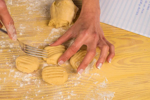 Příprava polvorones — Stock fotografie