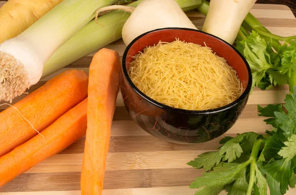 Ingredientes de sopa vegetal — Fotografia de Stock