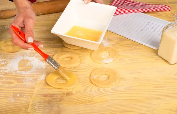 Preparación de rosquillas — Foto de Stock