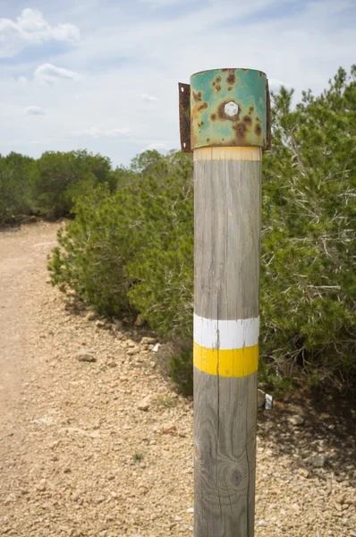 Marcação da trilha de caminhadas — Fotografia de Stock