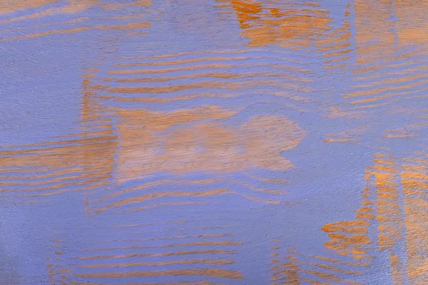 Strimmig trä målade i blått — ストック写真