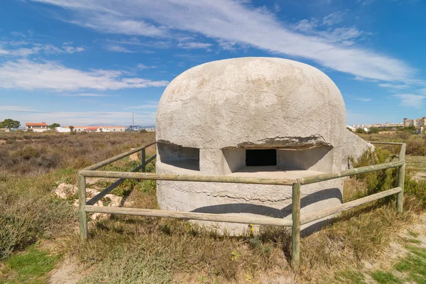 Burgeroorlog bunker — Stockfoto