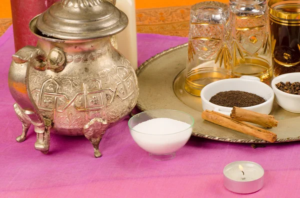 Arabic tea in Ramadam — Stock Photo, Image