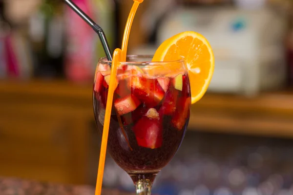 Glas sangria — Stockfoto