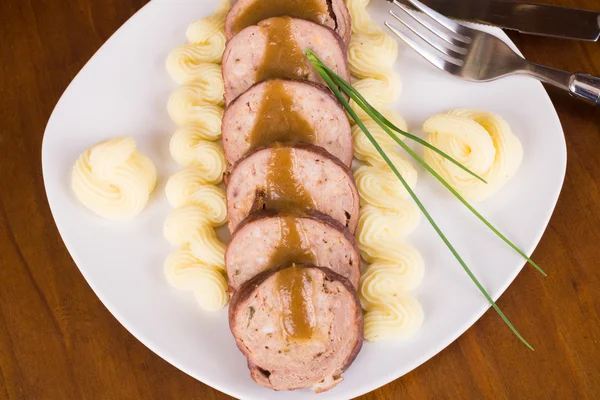 Portion of sliced paupiette — Stock Photo, Image