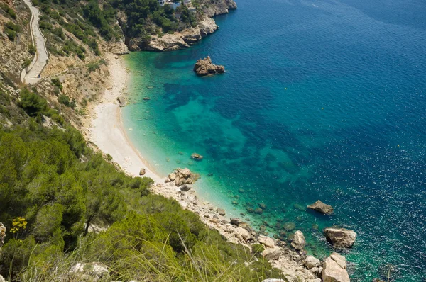 Secluded Mediterranean beach — Stock Photo, Image