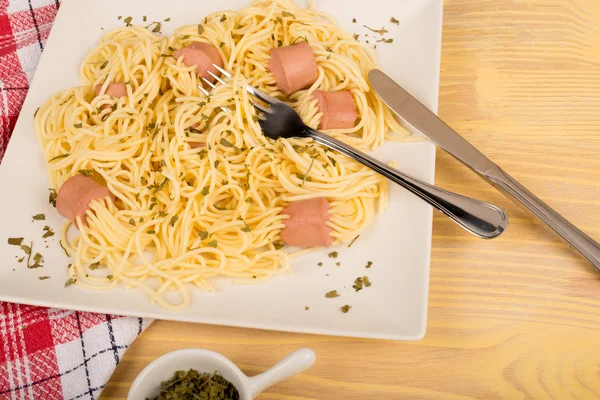 Спагетті для дітей — стокове фото