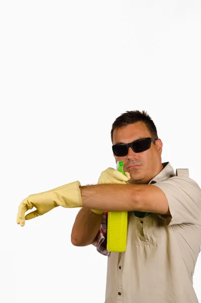 Cleaning macho — Stock Photo, Image