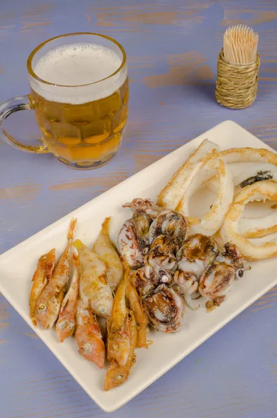 Spanish tapa, fried fish — Stock Photo, Image