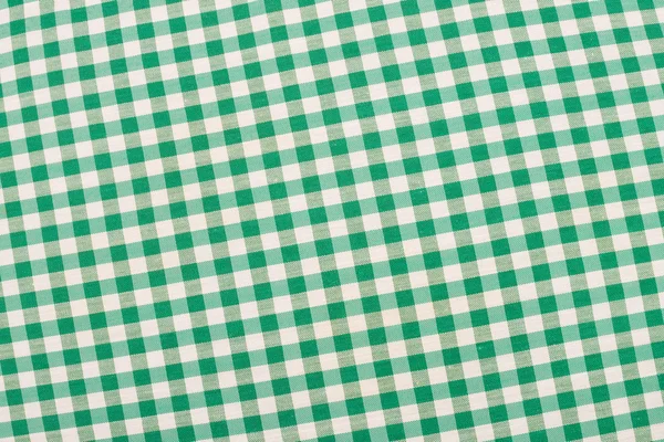 Groen Geruit stof — Stockfoto