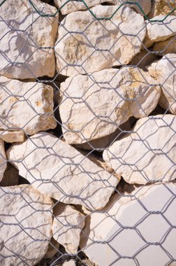 Stones of a gabion wall clipart