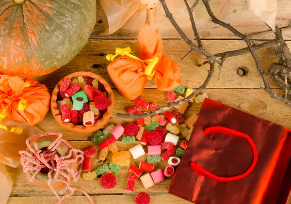 Halloween party table — Stock Photo, Image