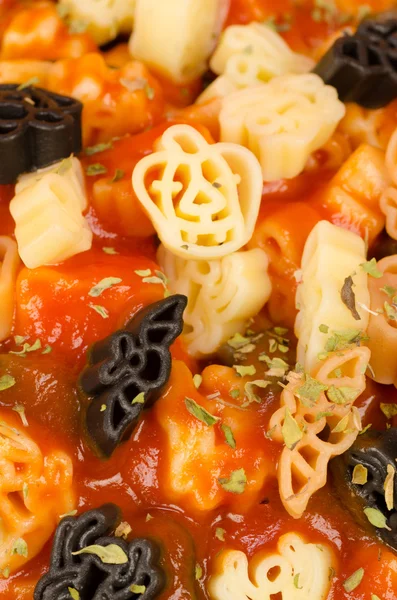 Halloween pasta måltid — Stockfoto