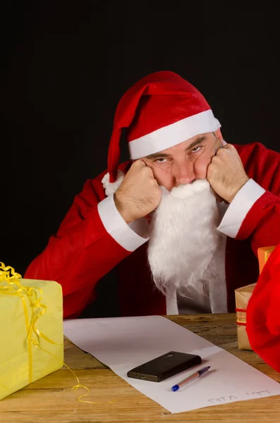 Grumpy Santa — Stock Photo, Image