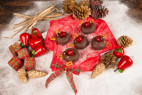 Kerstmis donuts — Stockfoto