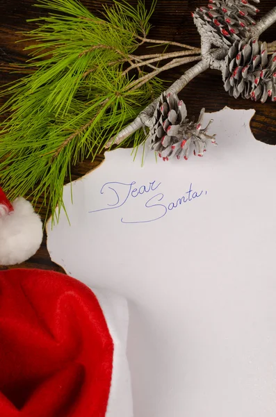 Lijst van de wens van Kerstmis Stockfoto