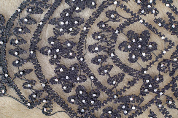 Black embroidery — Stock Photo, Image
