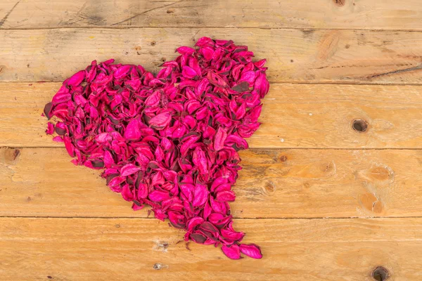 Flower potpurri heart — Stock Photo, Image