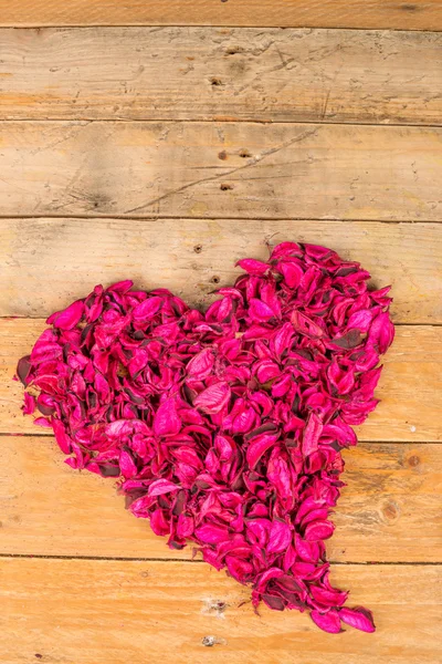 Flower potpurri heart — Stock Photo, Image