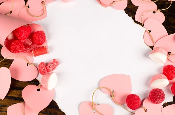 Carta de San Valentín y golosinas —  Fotos de Stock