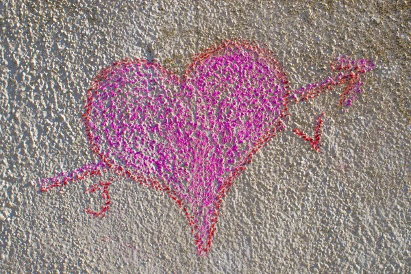 Chalk heart — Stock Photo, Image