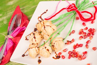 Sevgililer günü çiçek snack