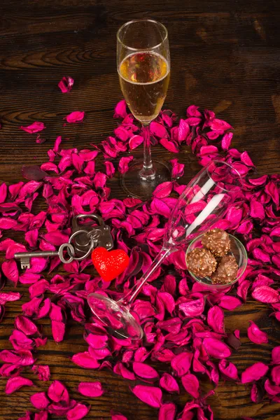 Valentines toast still life — Stock Photo, Image