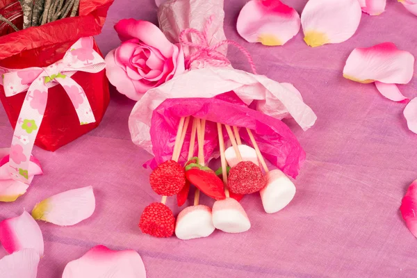 De dag van Valentijnskaarten snoep — Stockfoto