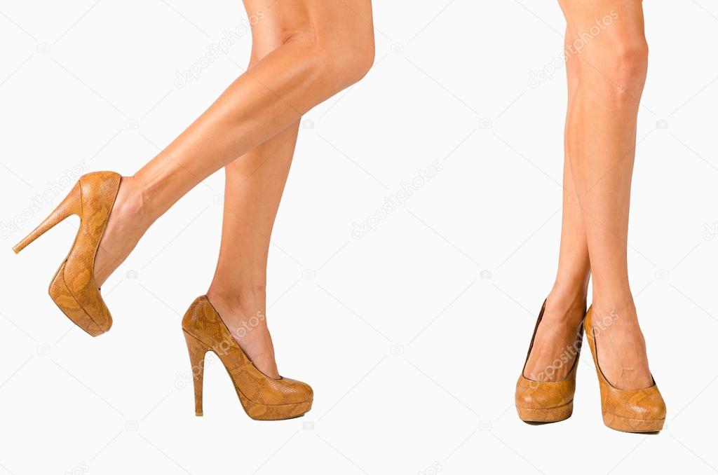 Two pairs of female legs